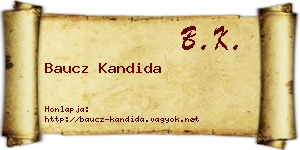 Baucz Kandida névjegykártya